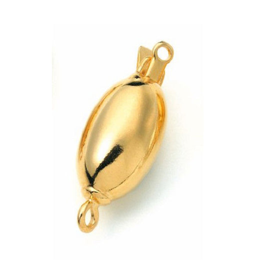 Oval clasp, silver gold-plated