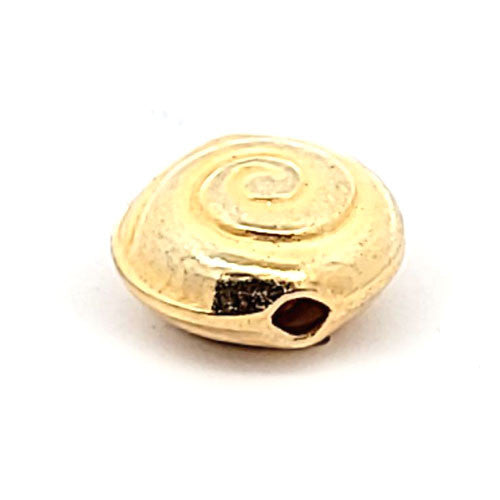 Schnecke (Spirale) Silberperle, satiniert vergoldet 16 mm  - 2