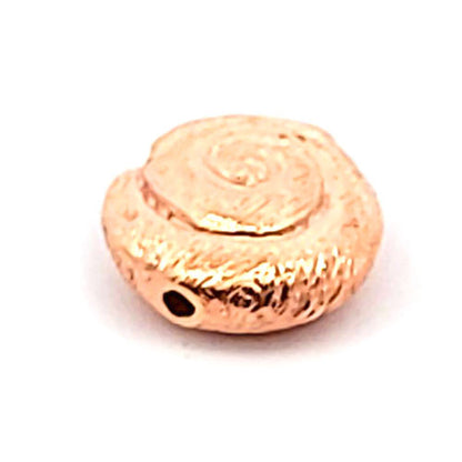 Schnecke (Spirale) Silberperle, satiniert rosé vergoldet 12 mm  - 1