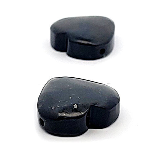 Schungit (Shungit) Herz-Anhänger  - 2