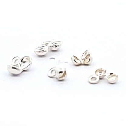 Seitenquetschkalotten (Klappkapseln), Silber (10 Stück) Griffin - 2