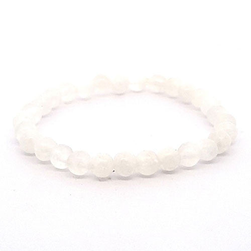 Selenit Kugelarmband 6 mm  - 1