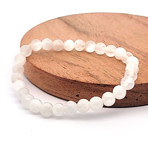 Selenit Kugelarmband 6 mm  - 2