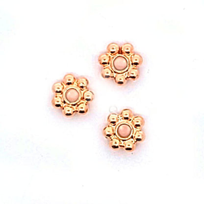 Silber-Bead Blumenrad, rosé vergoldet  - 2