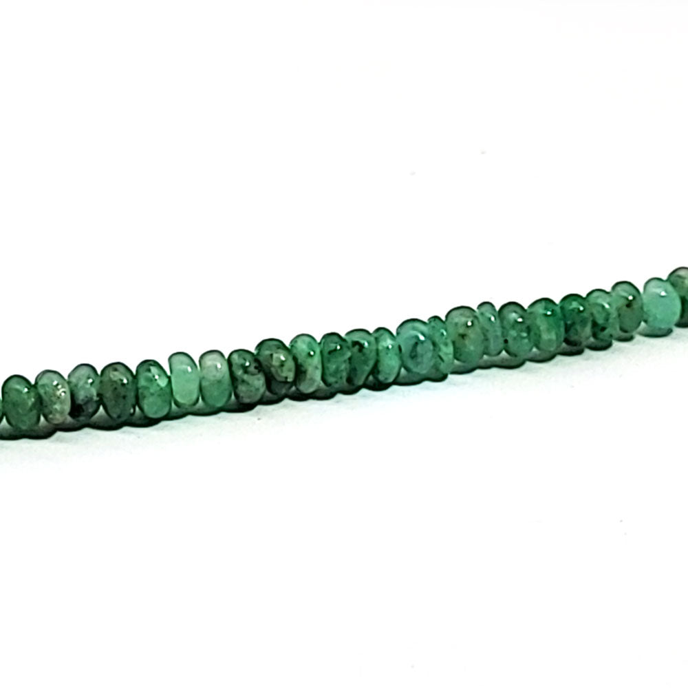 Emerald necklace button 3-4 mm