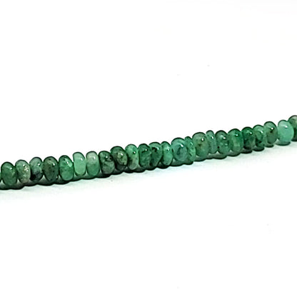 Emerald necklace button 3-4 mm
