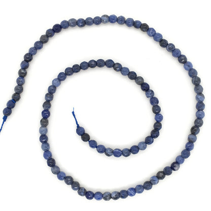 Sodalith Kugelstrang facettiert 4 mm  - 2