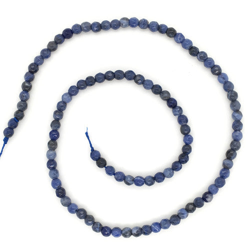 Sodalith Kugelstrang facettiert 4 mm  - 2