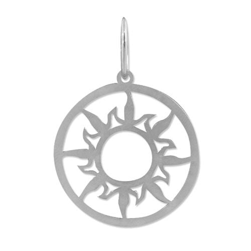 Sonne Anhänger silber rhodiniert 15mm  - 1