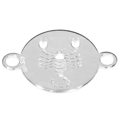 Sternzeichen Skorpion mit zwei Ösen Silber  - 1