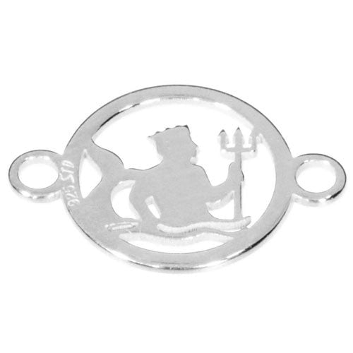 Sternzeichen Wassermann mit zwei Ösen Silber  - 1