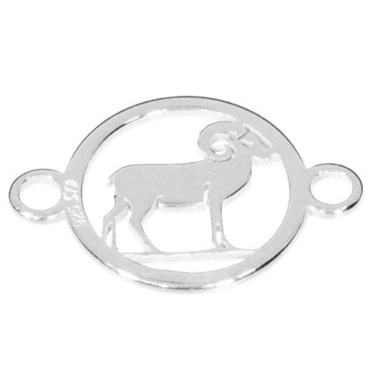 Sternzeichen Widder mit zwei Ösen Silber  - 1