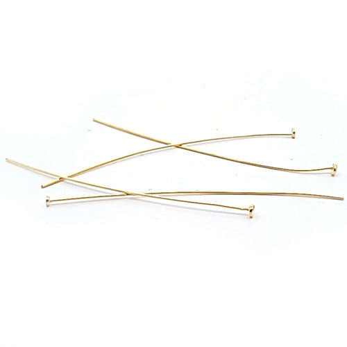 Stifte mit Platte 0,6/7 cm, Silber vergoldet (10 Stück)  - 1