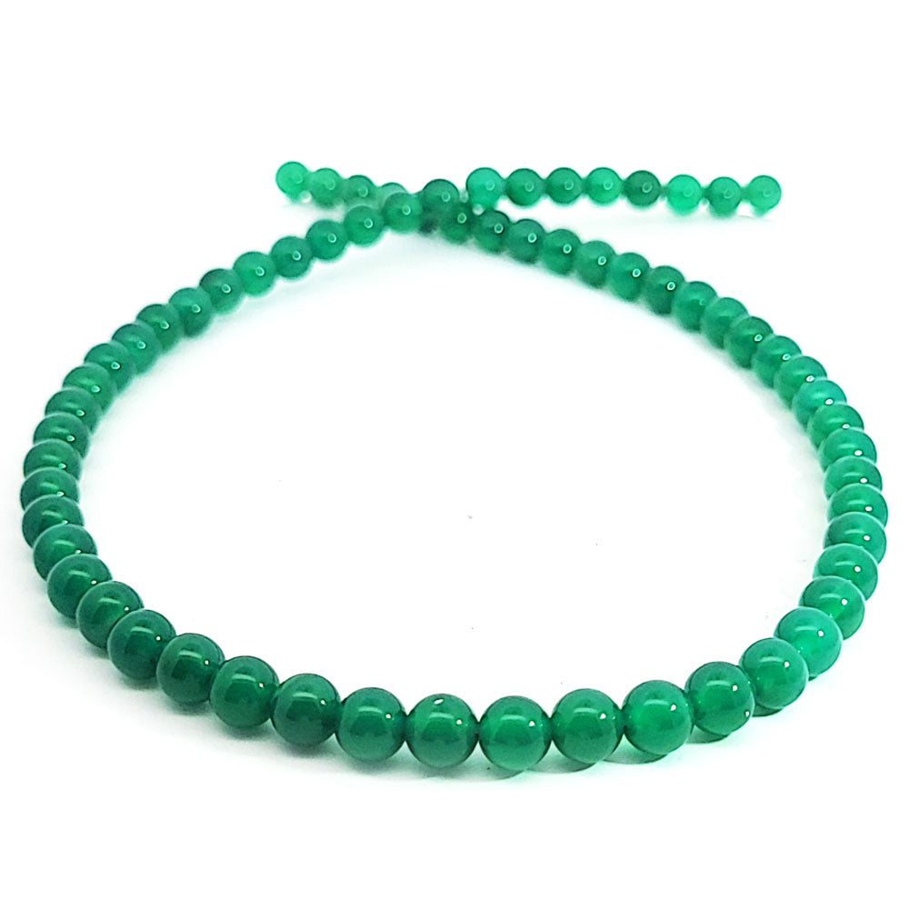 Achat grün, Kugelstrang 6 mm