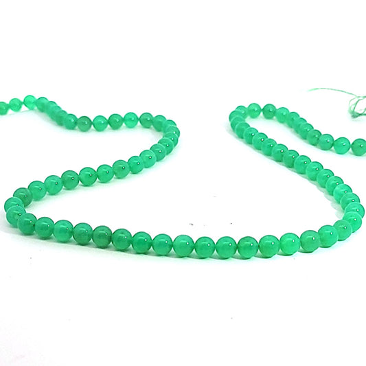 Chrysoprase AA ball strand 5 mm