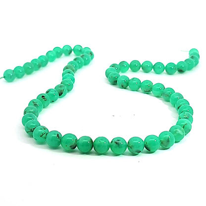 Chrysoprase A spherical strand 7 mm