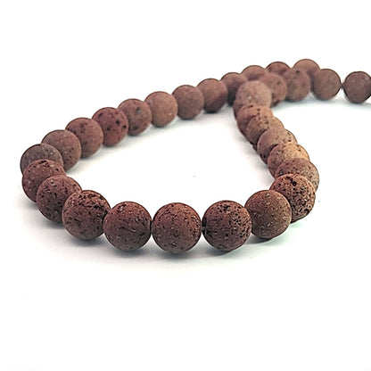 Lava reddish-brown, spherical strand 12 mm