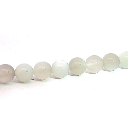 Moonstone, light grey, strand of beads 10 mm