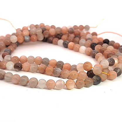 Moonstone multi, bead strand 6 mm