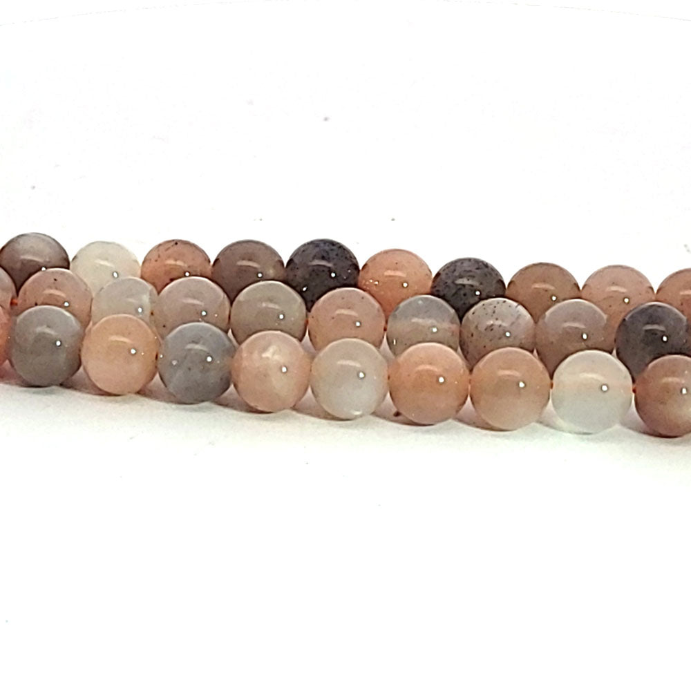 Moonstone multi, bead strand 6 mm