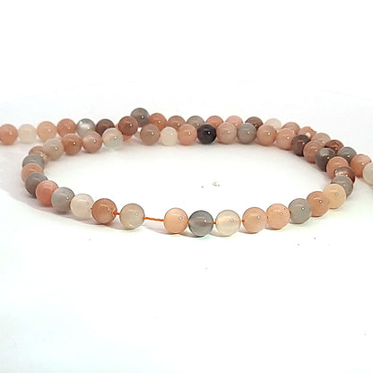 Moonstone multi, bead strand 6 mm