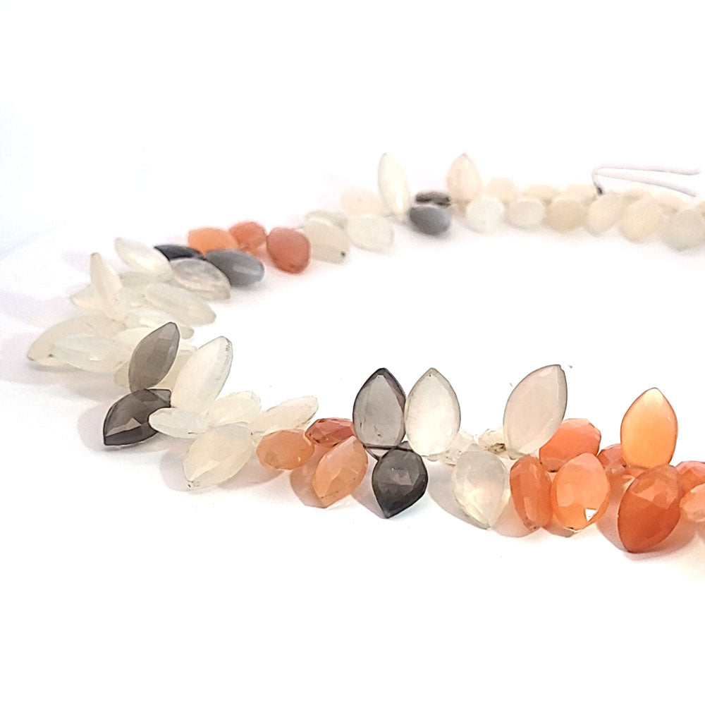 Moonstone multi, fancy cut faceted