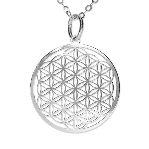 Blume des Lebens Anhänger silber 15mm  - 1