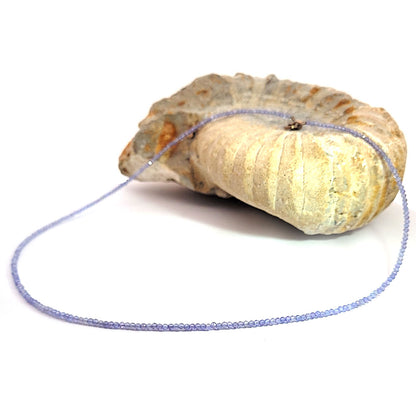 Tansanit Kugelkette 2 mm facettiert