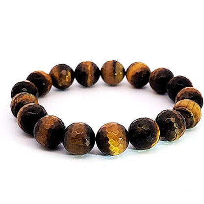 Tigerauge Armband 12 mm facettiert - 1