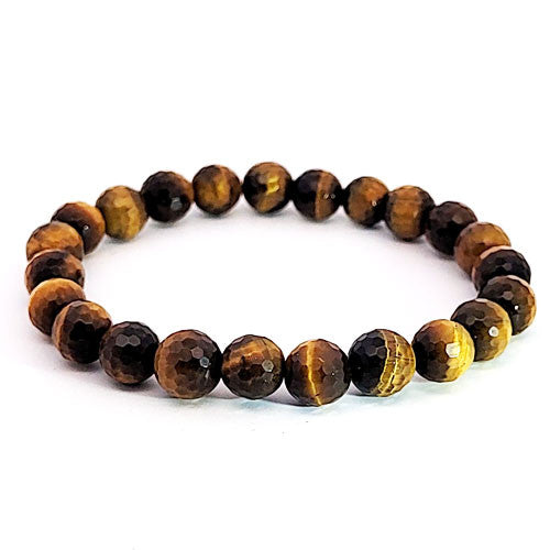 Tigerauge Armband 8 mm facettiert  - 1