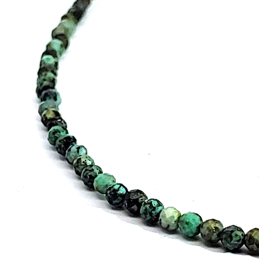 Türkis Kugelkette 3 mm facettiert