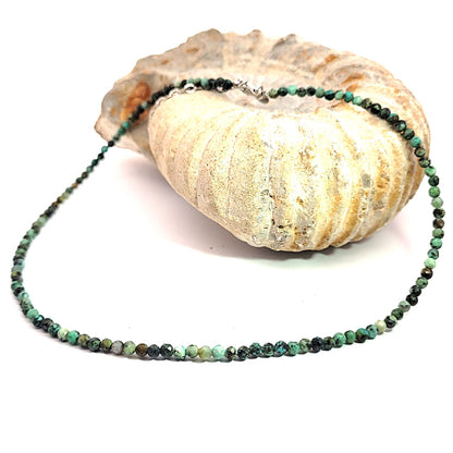 Türkis Kugelkette 3 mm facettiert