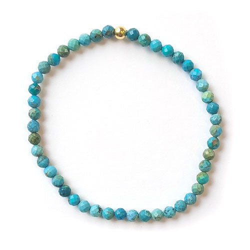 Türkis Kugelarmband 4 mm facettiert  - 1