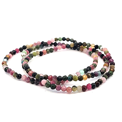 Turmalin multi Armband facettiert 3 mm 