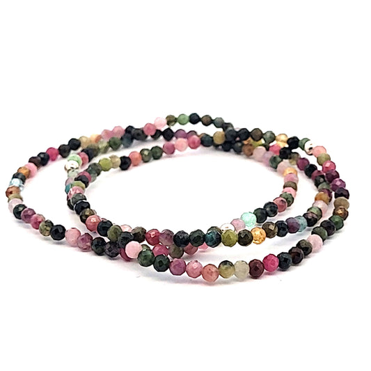 Turmalin multi Armband facettiert 3 mm 