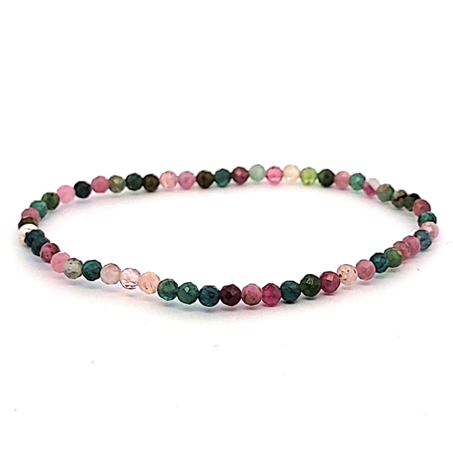 Turmalin A multi Armband facettiert 3 mm  - 1