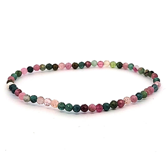 Turmalin A multi Armband facettiert 3 mm  - 1