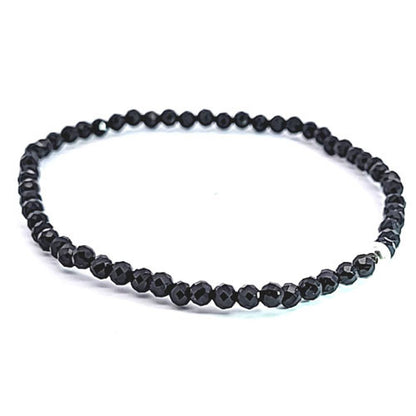 Turmalin schwarz Armband facettiert  - 2