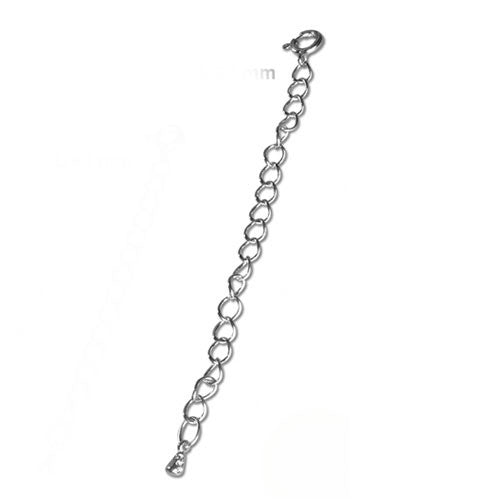 Verlängerungsketterl silber rhodiniert 8 cm  - 1