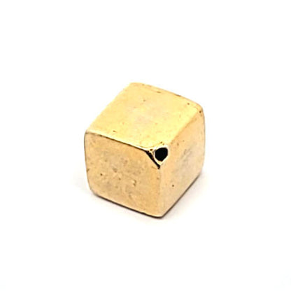 Würfel diagonal Silberperle vergoldet 9 mm  - 1