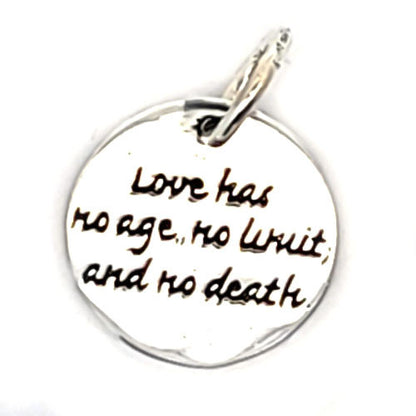 Weisheiten-Anhänger silber "Love has no Age"  - 1