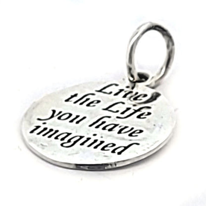 Weisheits-Anhänger Silber "Live the Life you have imagined"  - 1