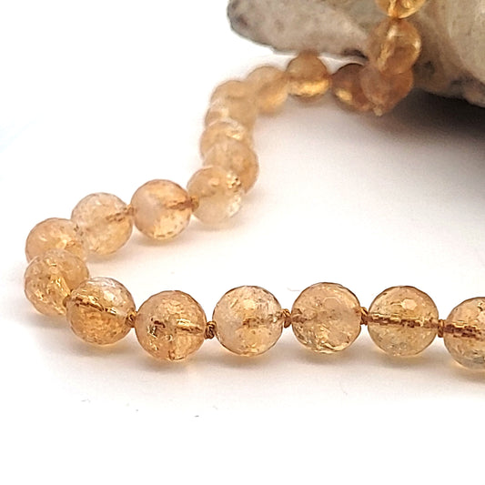 Zitrin Kugelkette 10 mm facettiert
