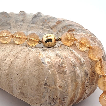 Zitrin Kugelkette 10 mm facettiert