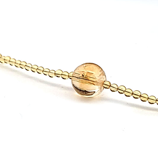 Zitrin Kugelkette 2 mm