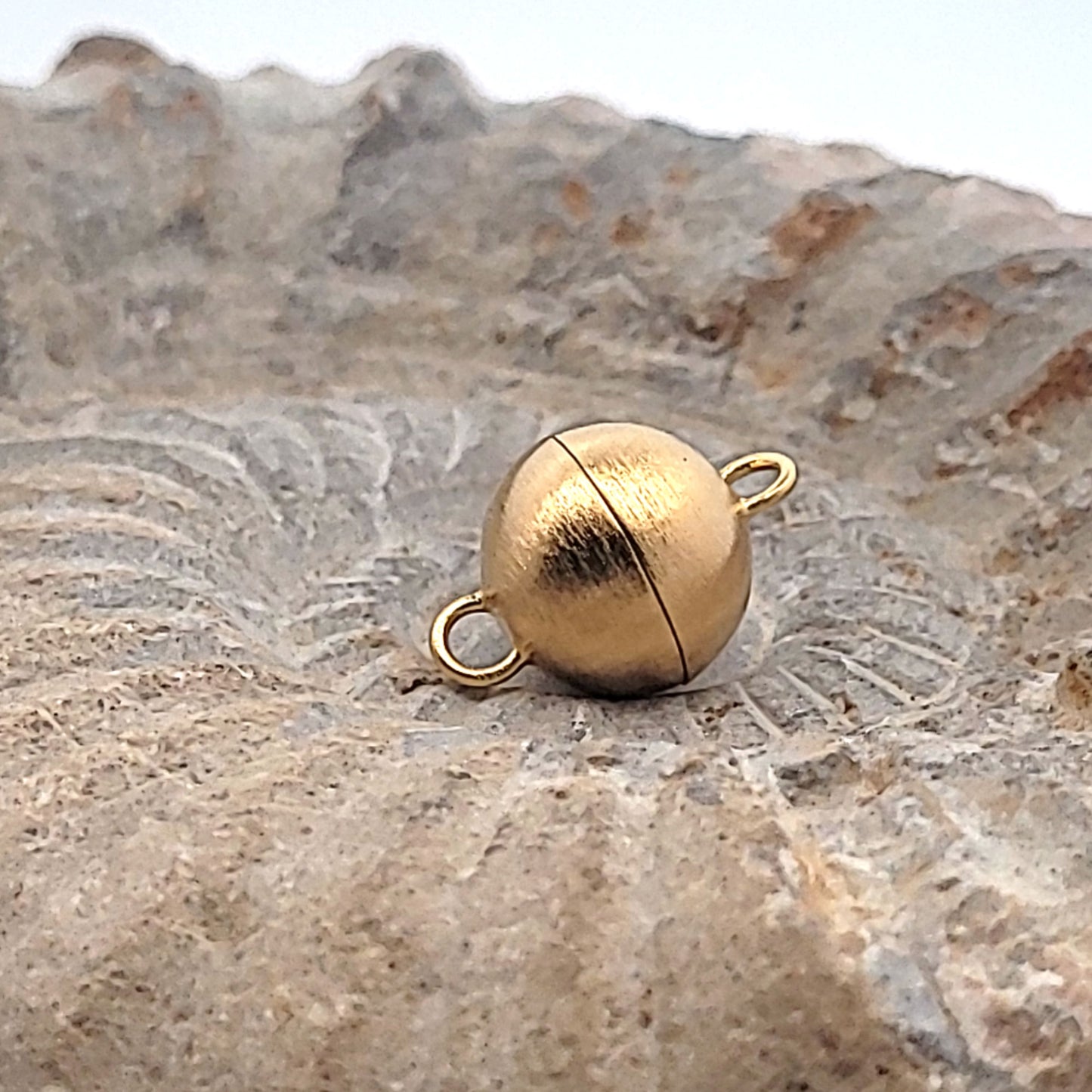 Chiusura a sfera magnetica 12 mm, placcata oro argento opaco