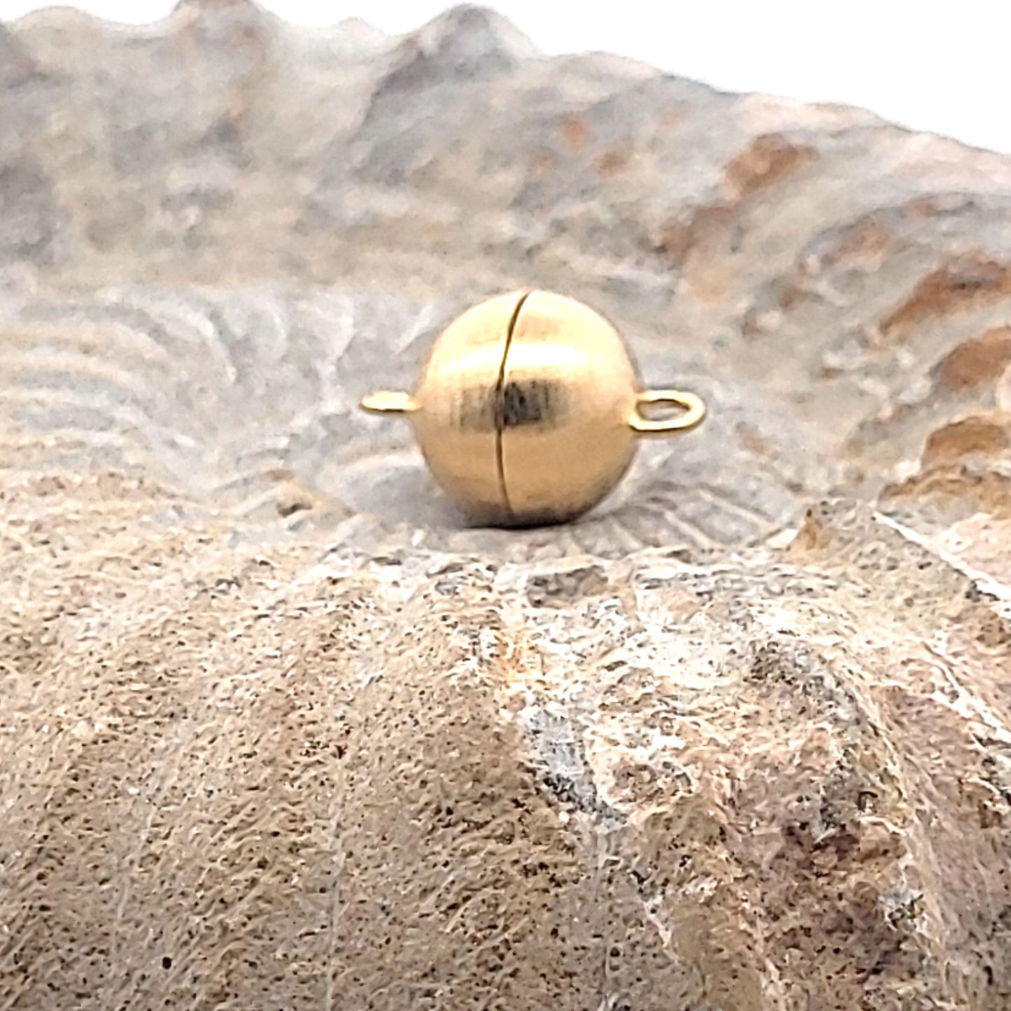 Chiusura a sfera magnetica 12 mm, placcata oro argento opaco